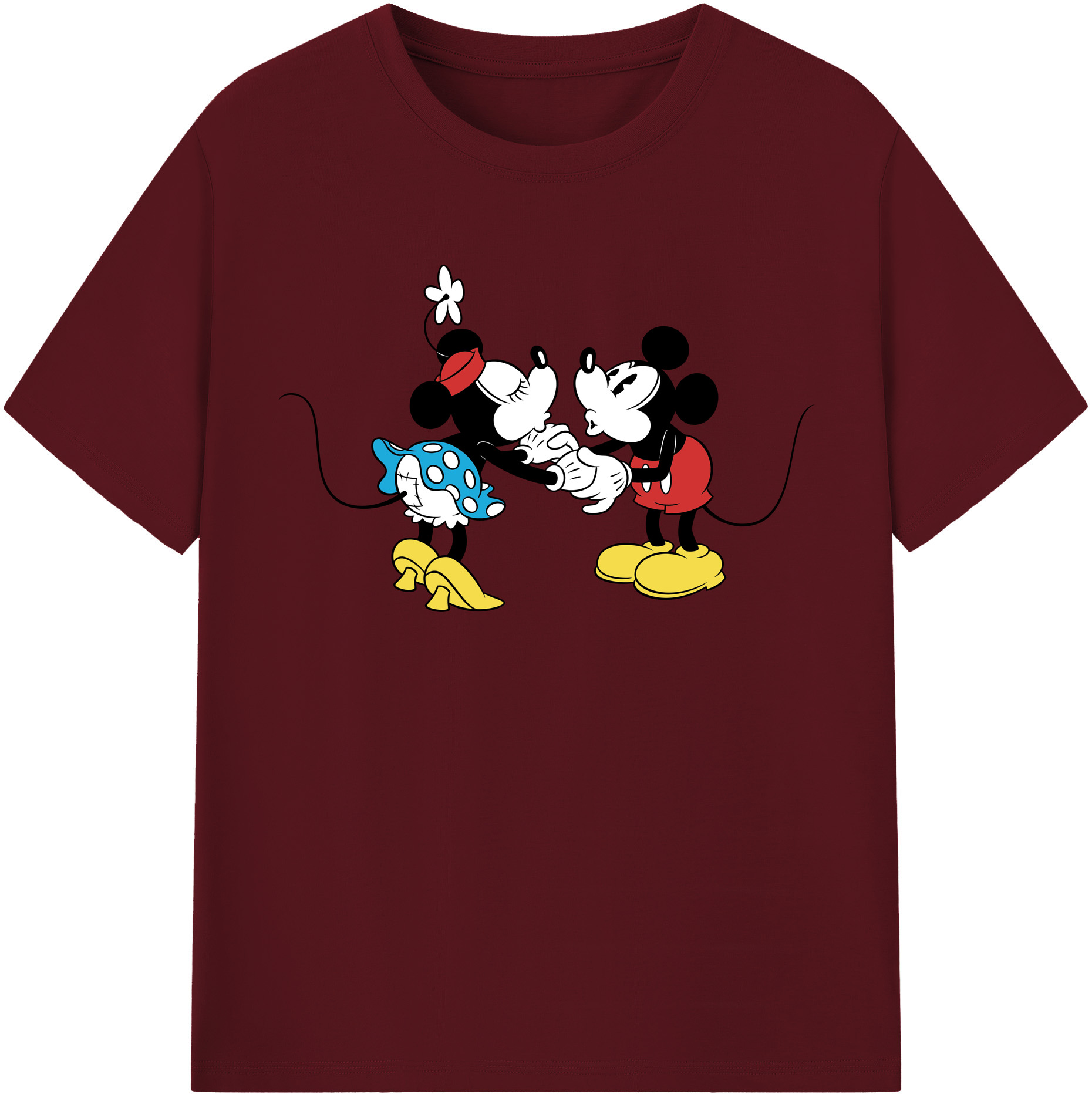 （画像用） ミッキーマウス Mickey Mouse 綿100％半袖Tシャツ（フロントプリント）